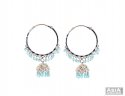 22k Indian White Gold Plated Hoops - Click here to buy online - 775 only..
