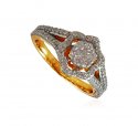 18K Yellow Gold Diamond Ring - Click here to buy online - 1,585 only..