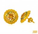 Click here to View - 22 Karat Gold Tri color Earring 