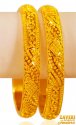 22KYellow Gold Filigree Kada(2 pcs) - Click here to buy online - 3,837 only..