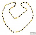 Gold Black Beads Chain 22K - Click here to buy online - 1,268 only..