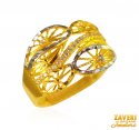 22Kt Gold Two Tone Ring - Click here to buy online - 485 only..