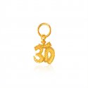 Click here to View - Small Plain Fancy Om Pendant 22k  