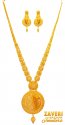 22K Gold Patta Necklace Set - Click here to buy online - 6,831 only..