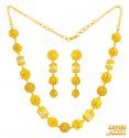 Click here to View - 22 Kt Gold Balls Necklace Set 