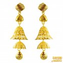  22K Gold Jhumka Earrings - Click here to buy online - 1,245 only..