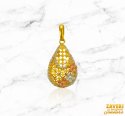 22Kt Gold Two Tone Pendant - Click here to buy online - 297 only..