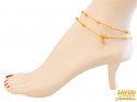 Click here to View - 22Kt Gold Fancy  Anklets (2 PC) 