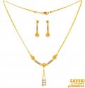 22k Gold Beautiful Necklace Set - Click here to buy online - 1,328 only..
