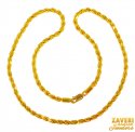 22 kt Gold Rope Chain (20 In) - Click here to buy online - 6,008 only..