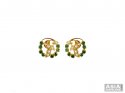 22K Emerald and Pearl Earrings  - Click here to buy online - 600 only..