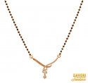 18Kt Rose Gold Diamond Mangalsutra - Click here to buy online - 2,542 only..