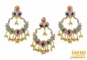 22K Multi Stone Pendant Set - Click here to buy online - 3,475 only..