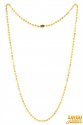 22karat Gold Long Small bead chain - Click here to buy online - 1,458 only..
