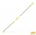 22Kt Gold Black Beads CZ Bracelet - Click here to buy online - 718 only..