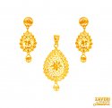 Click here to View - 22Kt Gold Fancy Pendant Set 