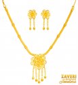 22k Gold Pendant Style Set  - Click here to buy online - 3,063 only..