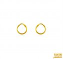 22 kt Plain Gold Hoop Earrings  - Click here to buy online - 165 only..
