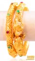 22Kt Gold Antique Kadas (2 Pc) - Click here to buy online - 7,376 only..