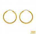 22K Gold Machine Cut Hoop - Click here to buy online - 485 only..