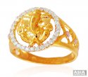 22k Ganesha Two Tone Mens Ring - Click here to buy online - 643 only..