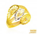 22Kt Gold Two Tone Ring - Click here to buy online - 435 only..
