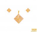 22Kt Gold Two Tone Pendant Set - Click here to buy online - 981 only..