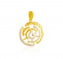 22 Kt Gold Two Tone Pendant - Click here to buy online - 470 only..