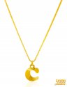 22K Gold Initial Pendant (Letter C) - Click here to buy online - 190 only..