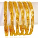 22K Gold  Bangles Set(set of 6) - Click here to buy online - 7,716 only..
