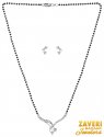 Click here to View - 18K White Gold  Mangalsutra Set 