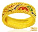 22kt Gold Wide Meenakari Band - Click here to buy online - 652 only..