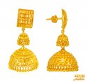 22 Kt Gold Layered Jhumki - Click here to buy online - 1,933 only..