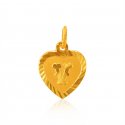 Click here to View - Initial (v) Gold Pendant 