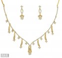Click here to View - 18k Nakshatra Diamond Necklace Set 