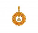 22K Fancy Three Tone Pendant - Click here to buy online - 330 only..