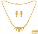 22K Gold Necklace Set - Click here to buy online - 1,844 only..