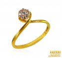 22Kt Gold CZ Ring - Click here to buy online - 244 only..