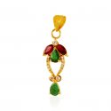 22k Gold Precious Stones Pendant - Click here to buy online - 590 only..