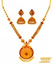22 Karat Gold Temple Set - Click here to buy online - 6,448 only..