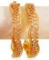 18kt Gold Diamond Bangles (2 pcs) - Click here to buy online - 27,245 only..
