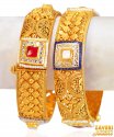 22Kt Gold Antique Kadas (2 Pc) - Click here to buy online - 10,396 only..