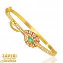 Click here to View - 22k Gold Fancy Stones  Kada 