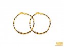 Click here to View - 22K Gold Black Beads Baby Bracelet 