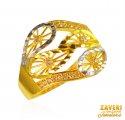 22 Kt Gold Two Tone Ring - Click here to buy online - 410 only..