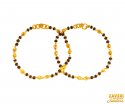 Click here to View - 22Kt Gold Blk Beads Baby Bracelets 