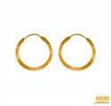 22K Gold Machine Cut Hoop - Click here to buy online - 285 only..