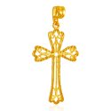 22 Karat Gold Cross Pendant - Click here to buy online - 285 only..