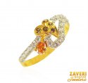 22kt Gold ring with Colored CZ - Click here to buy online - 255 only..