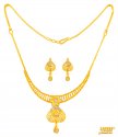 Click here to View - 22Kt Gold Two tone Necklace Set 